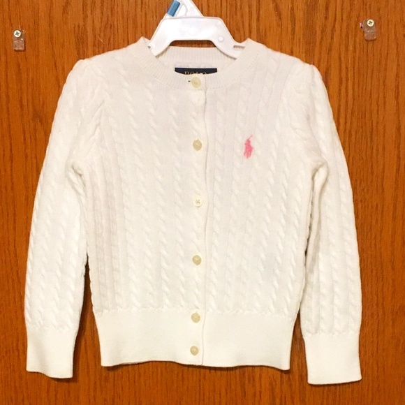 Polo Ralph Lauren Little Girls Cable-Knit Cotton Cardigan size 2T.